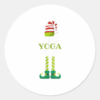 Adesivo Redondo Sou o Yoga Elf Natal Pajama