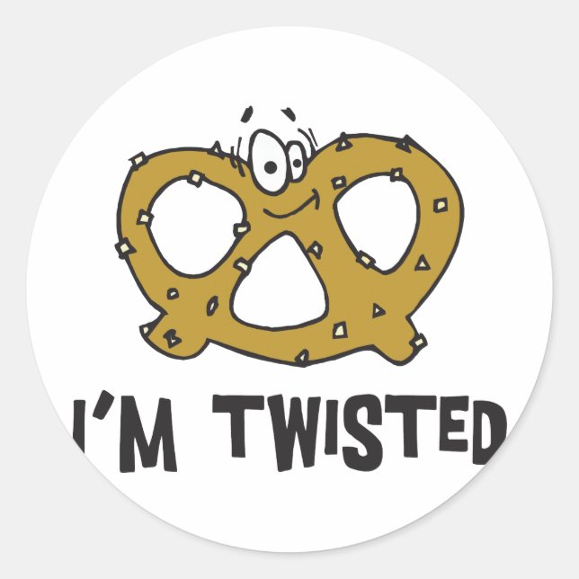 Adesivo Redondo Sou Twisted Pretzel (Frente)