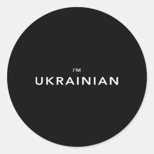Adesivo Redondo Sou ucraniano Sou ucraniano Zelensky Ucrânia Patri