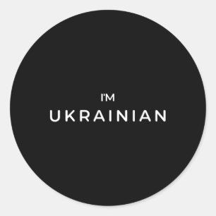 Adesivo Redondo Sou ucraniano Zelenskyy Apoie a Ucrânia Patriota