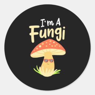 Adesivo Redondo Sou Um Cogumelos Fungos