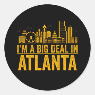 Adesivo Redondo Sou um grande negócio em Atlanta - Orgulho da Ge