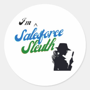 Adesivo Redondo Sou um Sleuth da Força de Salesforce