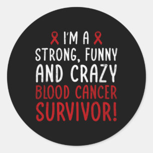 Adesivo Redondo Sou um Sobrevivente de câncer de sangue! Canceres 