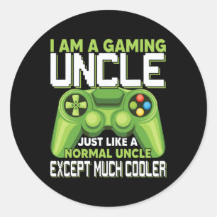 Adesivo Redondo Sou Um Tio De Jogos, Exceto Um Vídeo Gamer Muito M