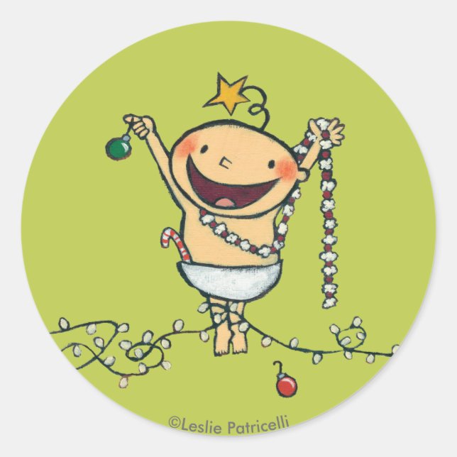 Adesivo Redondo Sou uma Árvore de Natal! (Frente)