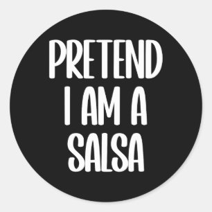 Adesivo Redondo Sou uma fantasia de Salsa Halloween