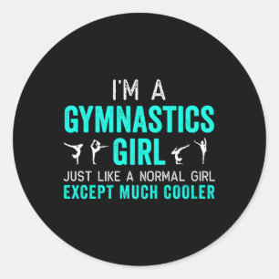Adesivo Redondo Sou Uma Ginástica Para Teal De Gymnast