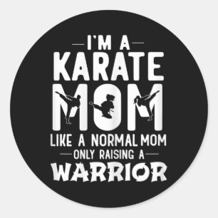 Adesivo Redondo Sou uma mãe de Karate como uma mãe normal só crian