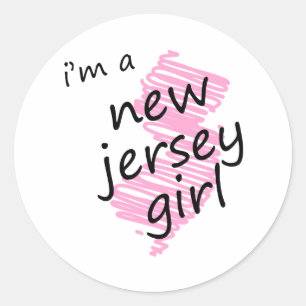 Adesivo Redondo Sou uma New Jersey Girl
