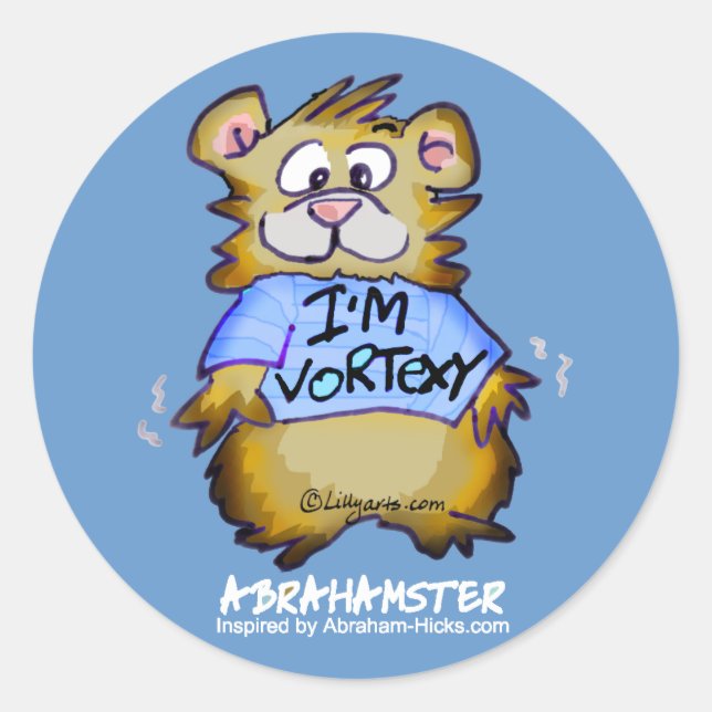 Adesivo Redondo Sou Vortexy Blue Round Sticker (Frente)