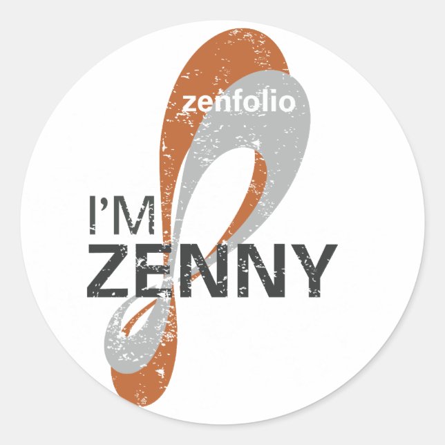 Adesivo Redondo Sou Zenny Sticker (Frente)