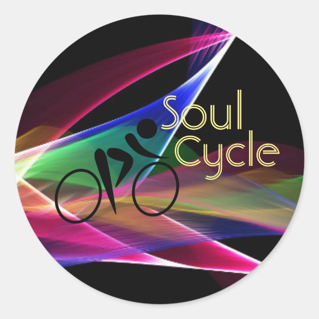 Adesivo Redondo Soul Cycle Retro Neon Promotion (Frente)