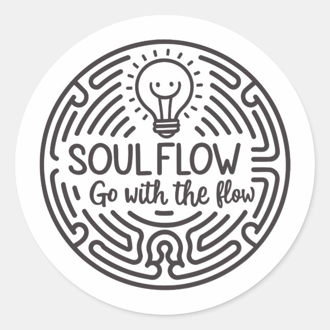 Adesivo Redondo Soul Flow Sticker (Frente)
