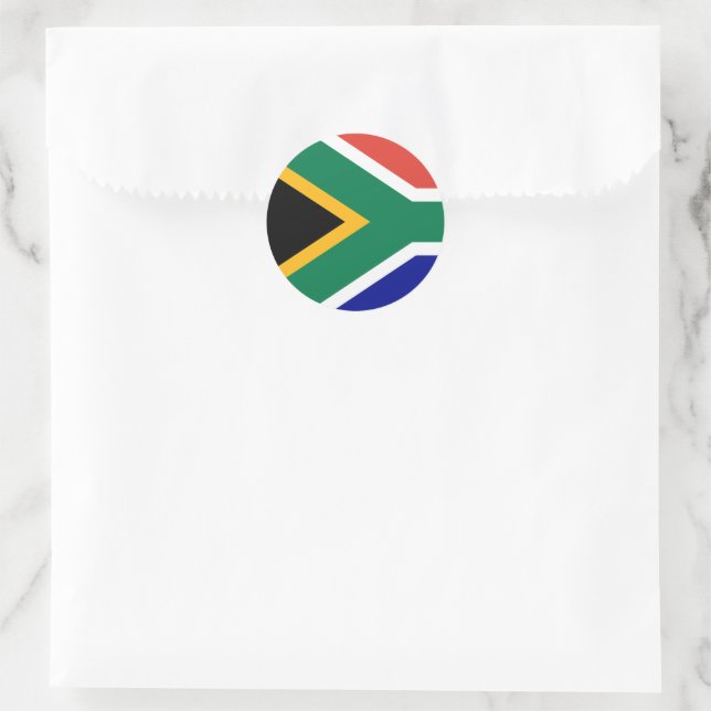 Adesivo Redondo South African Flag (Bolsa)
