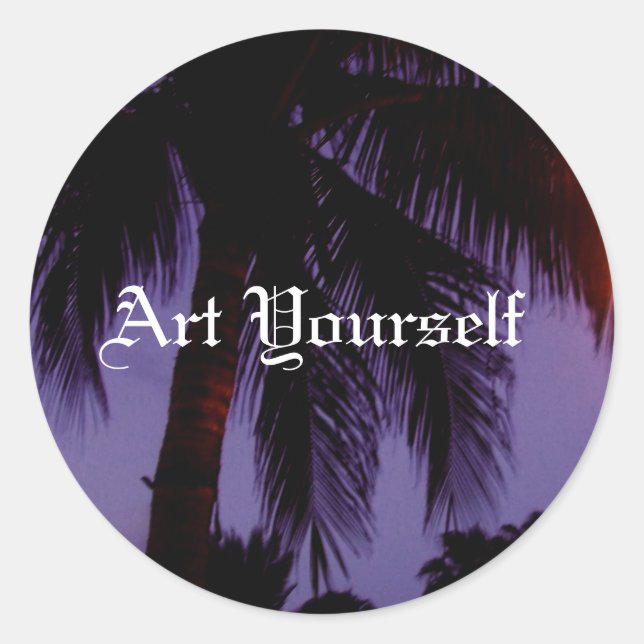 Adesivo Redondo South Beach Miami (Frente)