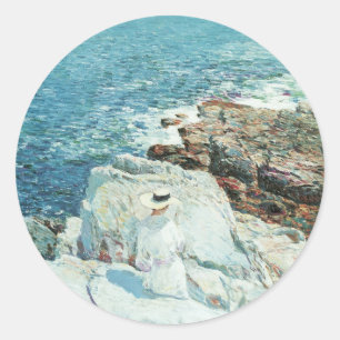 Adesivo Redondo South Ledges, Appledore de Frederick Childe Hassam