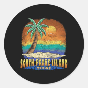 Adesivo Redondo South Padre Island Texas Vintage aflita o sul