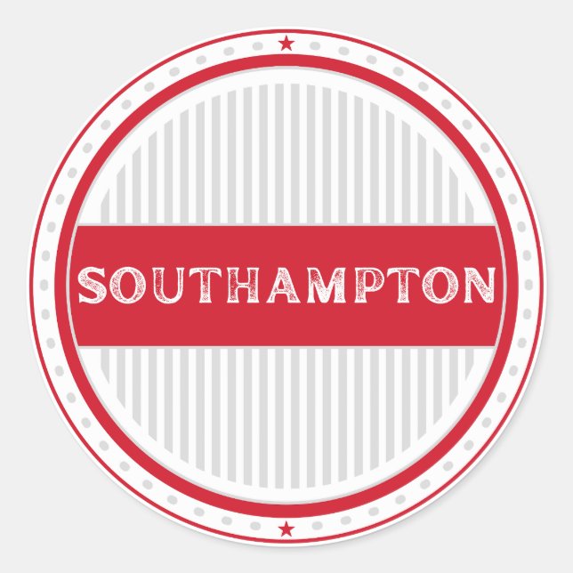Adesivo Redondo Southampton City Pride Emblem – English Identity (Frente)