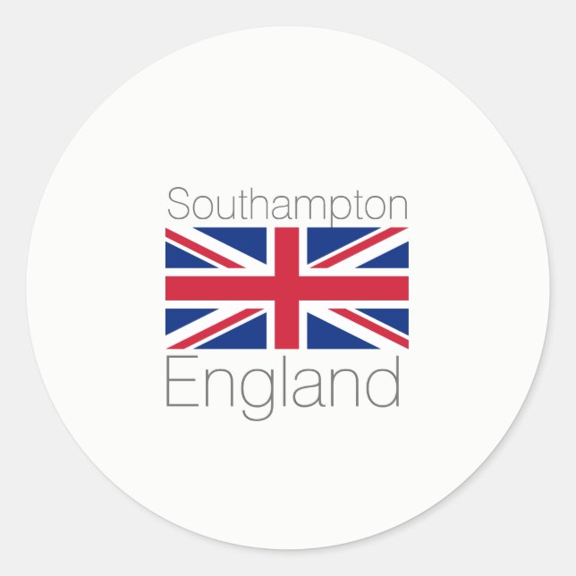 Adesivo Redondo Southampton, England Sticker (Frente)