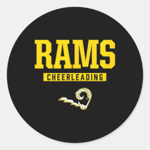 Adesivo Redondo Southeast Polk Rams Logo Cheerleading EM