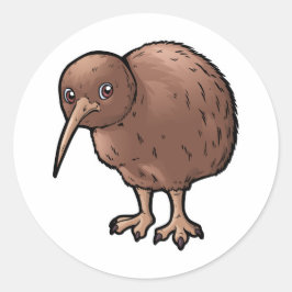 Adesivo Redondo Southern Brown Kiwi