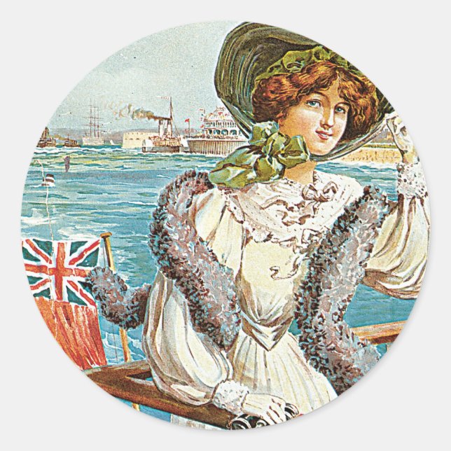 Adesivo Redondo Southsea e Portsmouth (Frente)