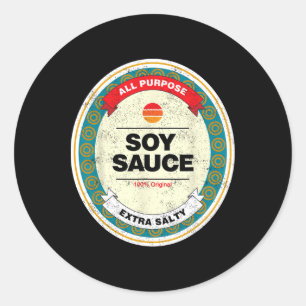 Adesivo Redondo Soy Sauce Dia de as Bruxas engraçado Costume
