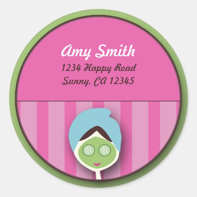 Adesivo Redondo Spa Bachelorette ou Birthday Seal (Frente)