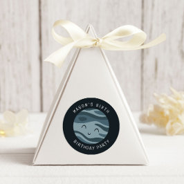 Adesivo Redondo Space Adventure Playful Kids Birthday Cute Planet