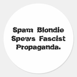 Adesivo Redondo Spam Blondie Propaganda Hankamer Artjunkhaus