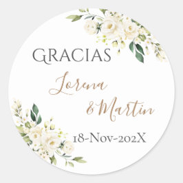 Adesivo Redondo Spanish Boho Wedding round sticker