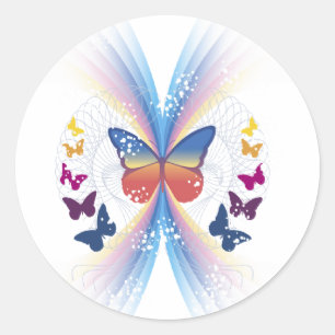 Adesivo Redondo sparkle.butterfly