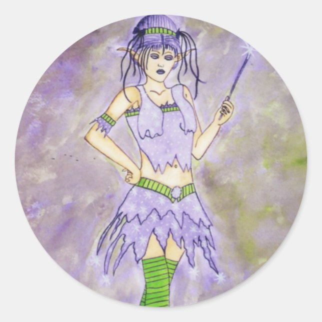 Adesivo Redondo Sparkle Sticker (Frente)