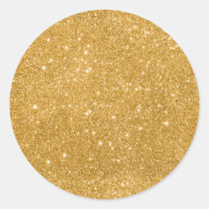Adesivo Redondo Sparkles do brilho do ouro