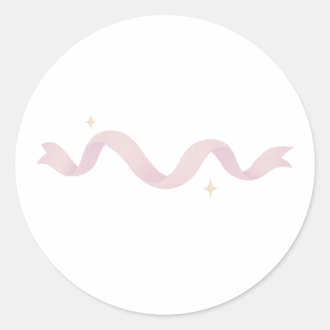 Adesivo Redondo Sparkling ribbon divider (Frente)