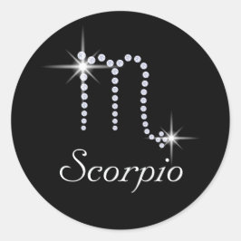 Adesivo Redondo Sparkly Diamond Scorpio
