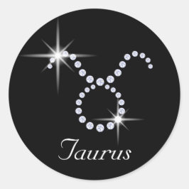 Adesivo Redondo Sparkly Diamond Taurus