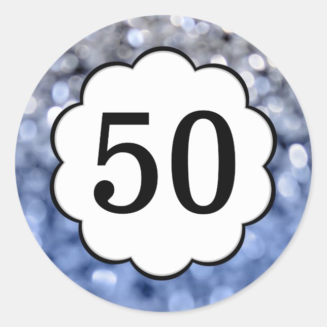Adesivo Redondo Sparks - Número 50 Round Sticker (Frente)