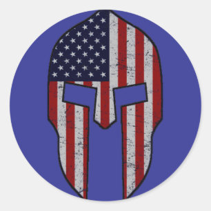 Adesivo Redondo Spartan Americano