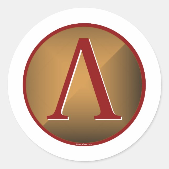 Adesivo Redondo Spartan Lambda Shield (Frente)