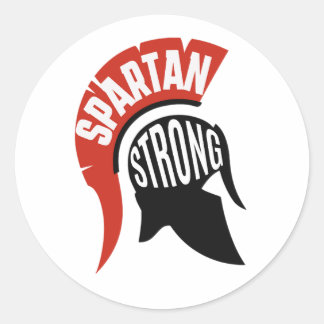 Adesivo Redondo Spartan Strong