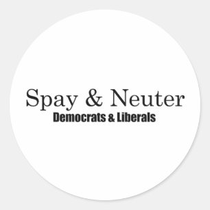 Adesivo Redondo Spay e neutralize liberais