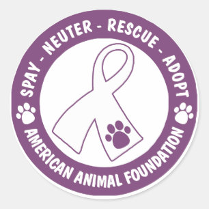 Adesivo Redondo Spay, Neuter, Rescue, Adote