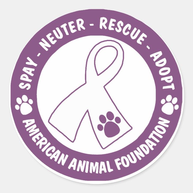 Adesivo Redondo Spay, Neuter, Rescue, Adote (Frente)