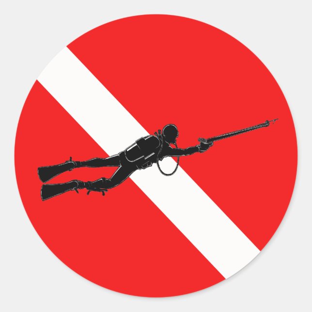 Adesivo Redondo Spearpescman Sticker (Frente)