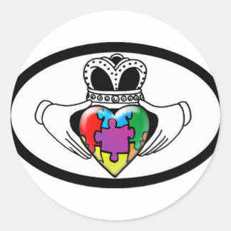Adesivo Redondo Spectrum Claddagh