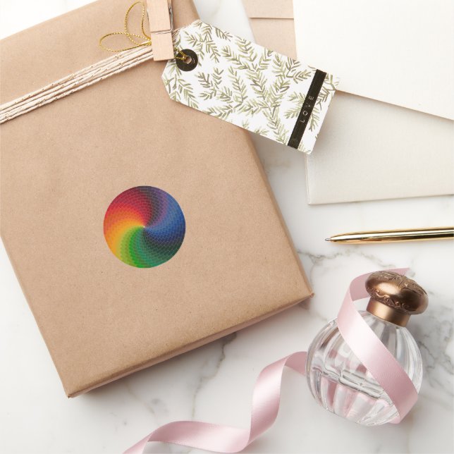 Adesivo Redondo Spectrum wheel made of bricks (Presentear)