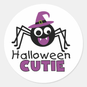 Adesivo Redondo Spider Halloween Cutie