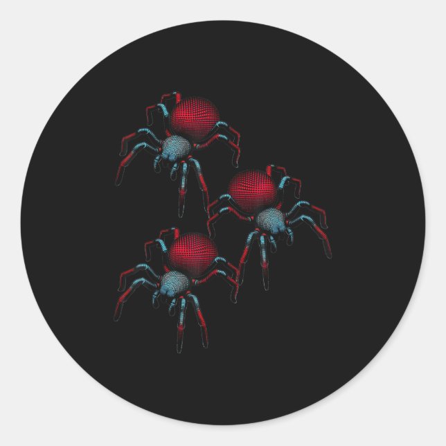 Adesivo Redondo Spider Phobia Spider 3d Mulher Menina (Frente)